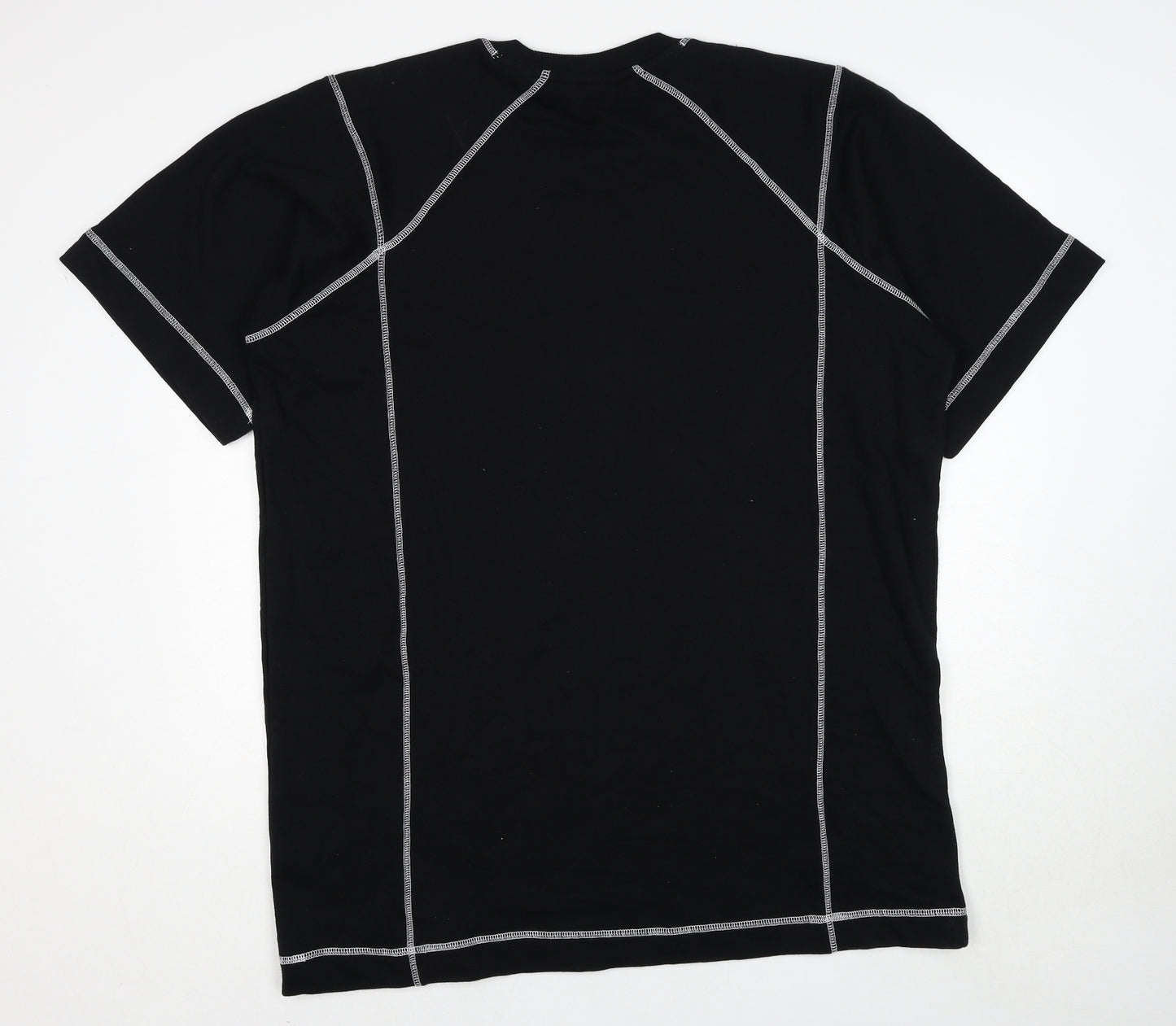 ASOS Womens Black Cotton T-Shirt Dress Size 10 Round Neck Pullover