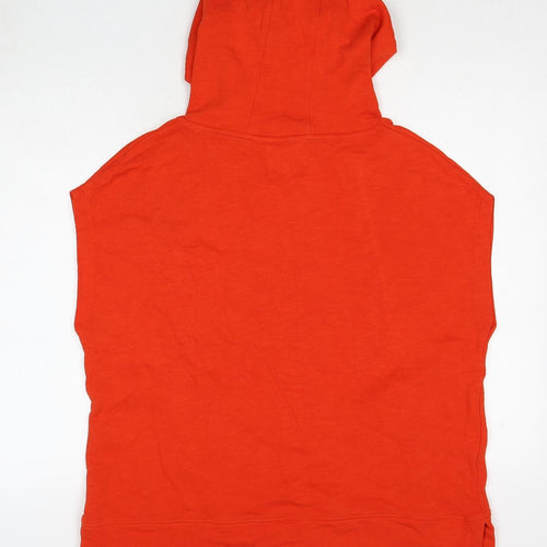 NEXT Womens Orange Cotton Pullover Hoodie Size 12 Pullover