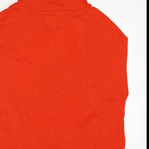 NEXT Womens Orange Cotton Pullover Hoodie Size 12 Pullover