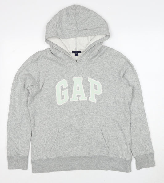 Gap Mens Grey Cotton Pullover Hoodie Size M