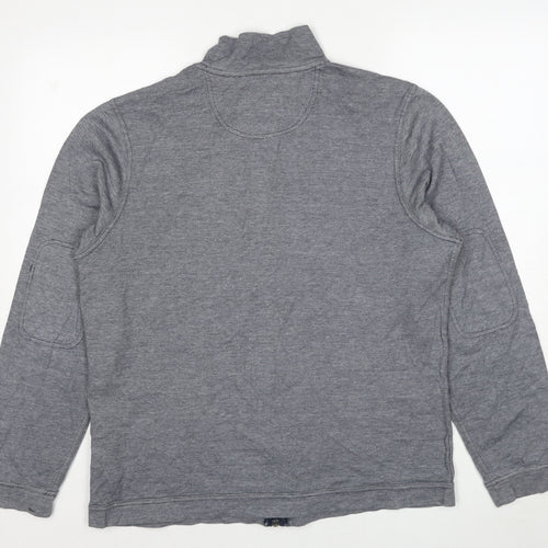 Ridge Point Mens Grey Cotton Full Zip Sweatshirt Size L