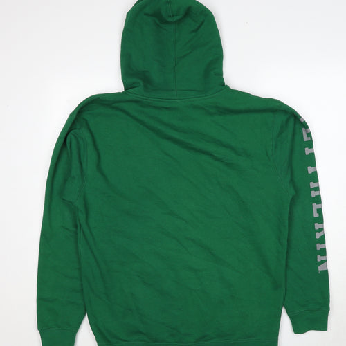 Harry Potter Mens Green Cotton Full Zip Hoodie Size M - Slytherin