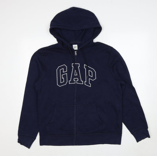 Gap Mens Blue Cotton Full Zip Hoodie Size M