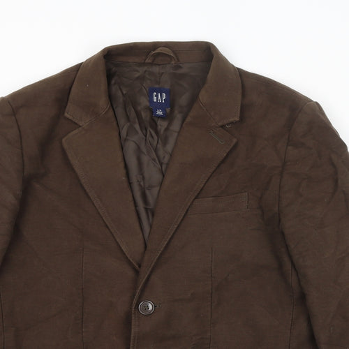Gap Mens Brown Cotton Jacket Blazer Size L Regular