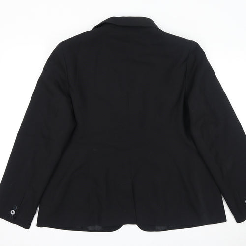 Essential Style Womens Black Polyester Jacket Suit Jacket Size 20 - Shoulder Pads