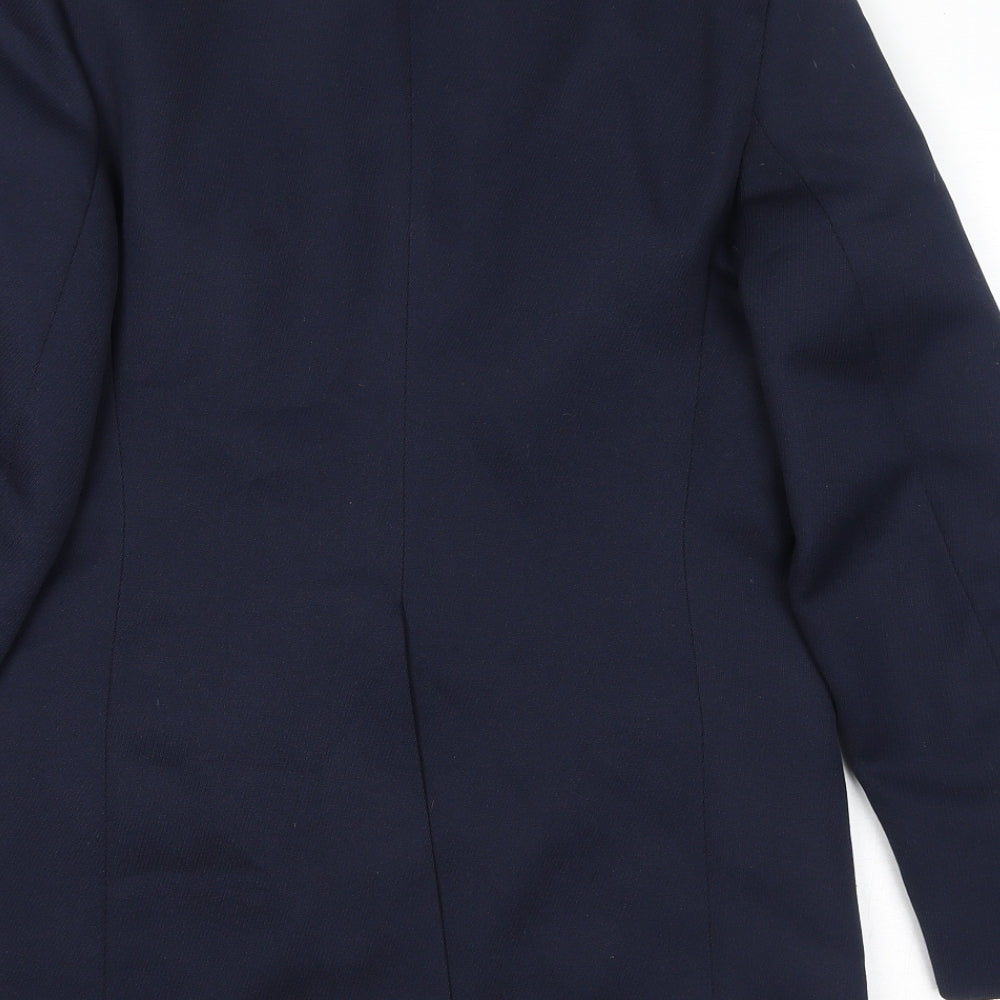Harry Hall Mens Blue Polyester Jacket Suit Jacket Size 38 Regular