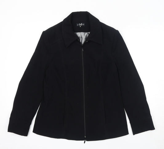 CMD Womens Black Jacket Size 10 Zip