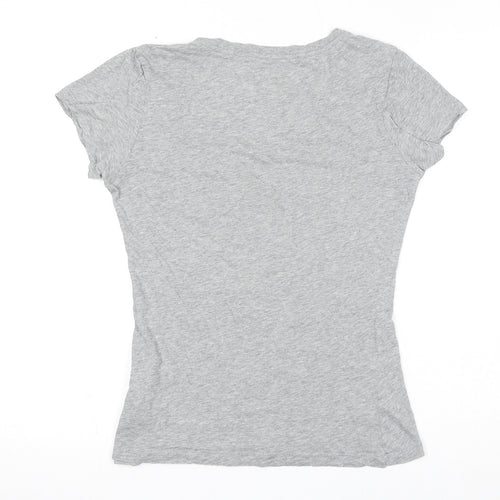 Nike Womens Grey Cotton Basic T-Shirt Size S V-Neck - Love is In The Airs