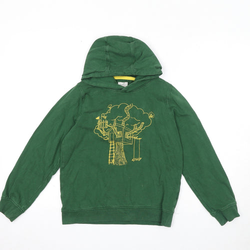 Mountain Warehouse Boys Green Cotton Pullover Hoodie Size 11-12 Years Pullover - Tree House
