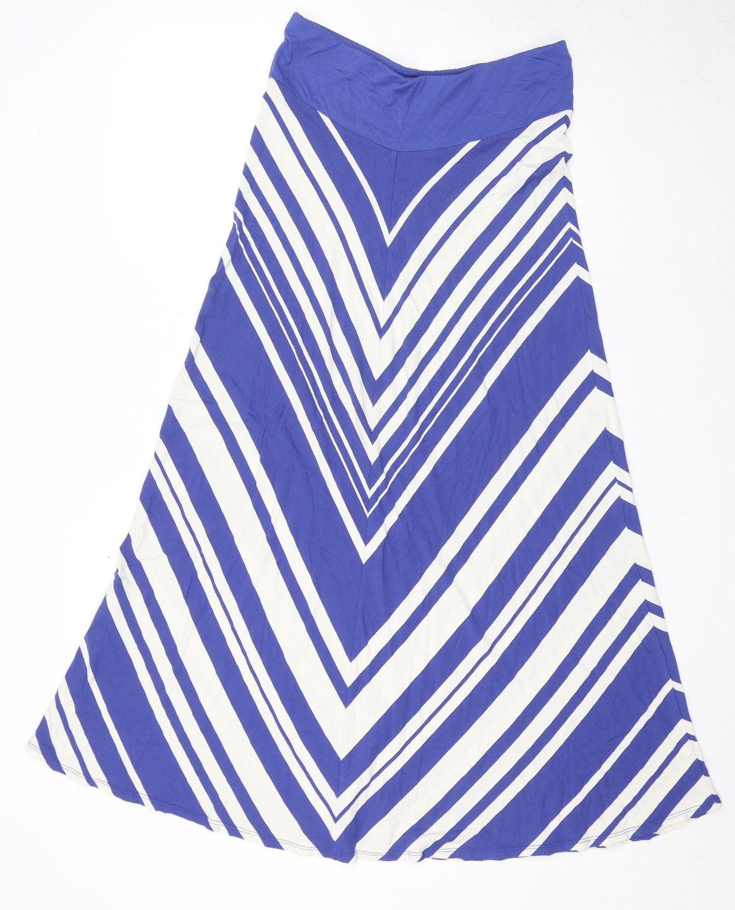 Phase Eight Womens Blue Geometric Viscose Maxi Skirt Size 12