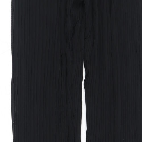 PRETTYLITTLETHING Womens Black Polyester Trousers Size 4XL L30 in Regular