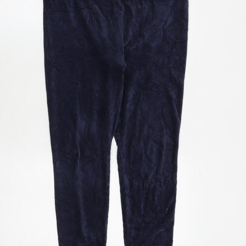 Marks and Spencer Womens Blue Cotton Jegging Trousers Size 14 Regular