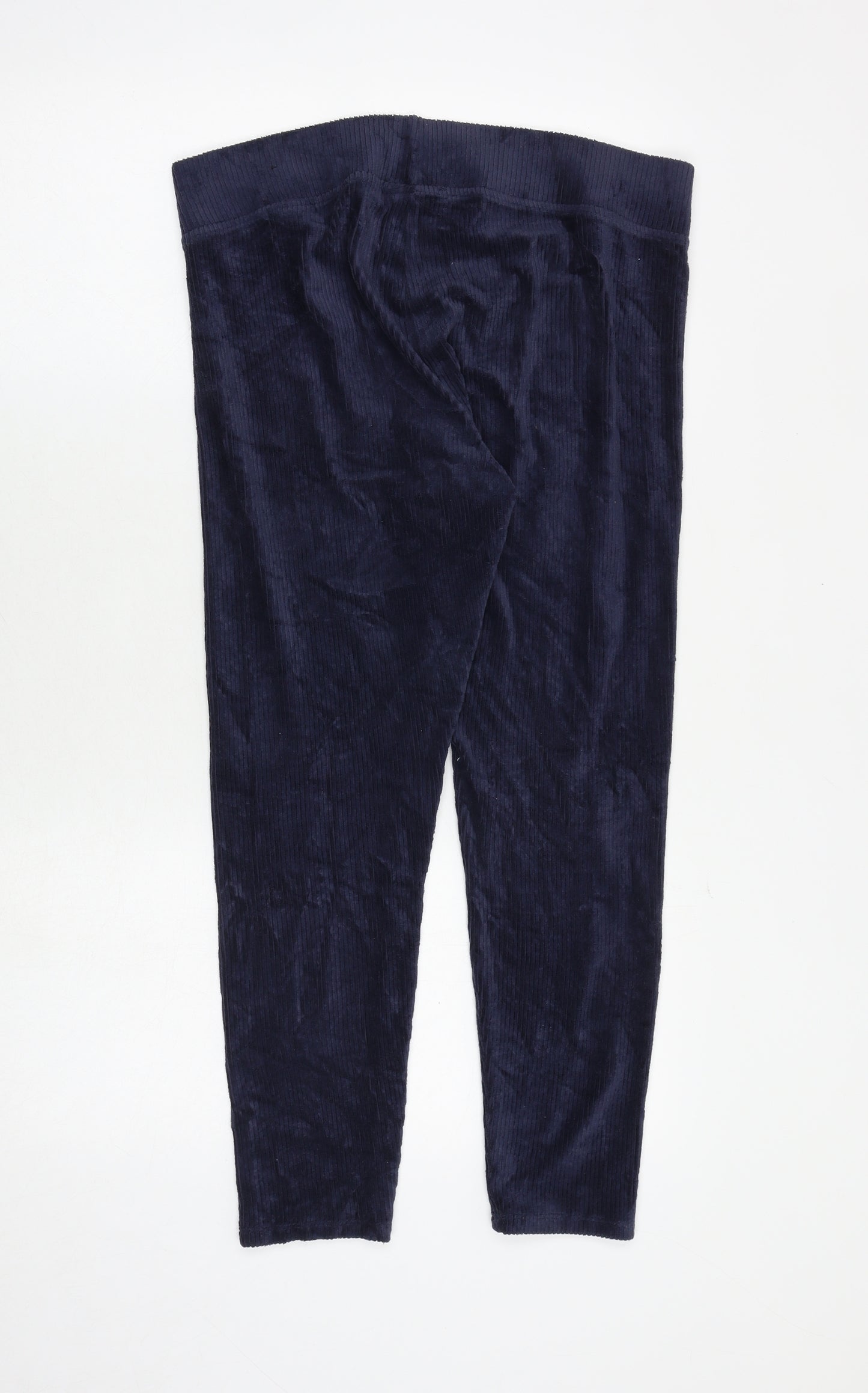 Marks and Spencer Womens Blue Cotton Jegging Trousers Size 14 Regular