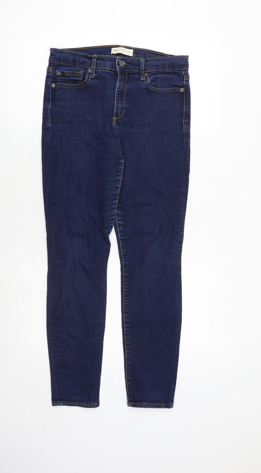 Gap Womens Blue Cotton Skinny Jeans Size 28 in Slim Zip