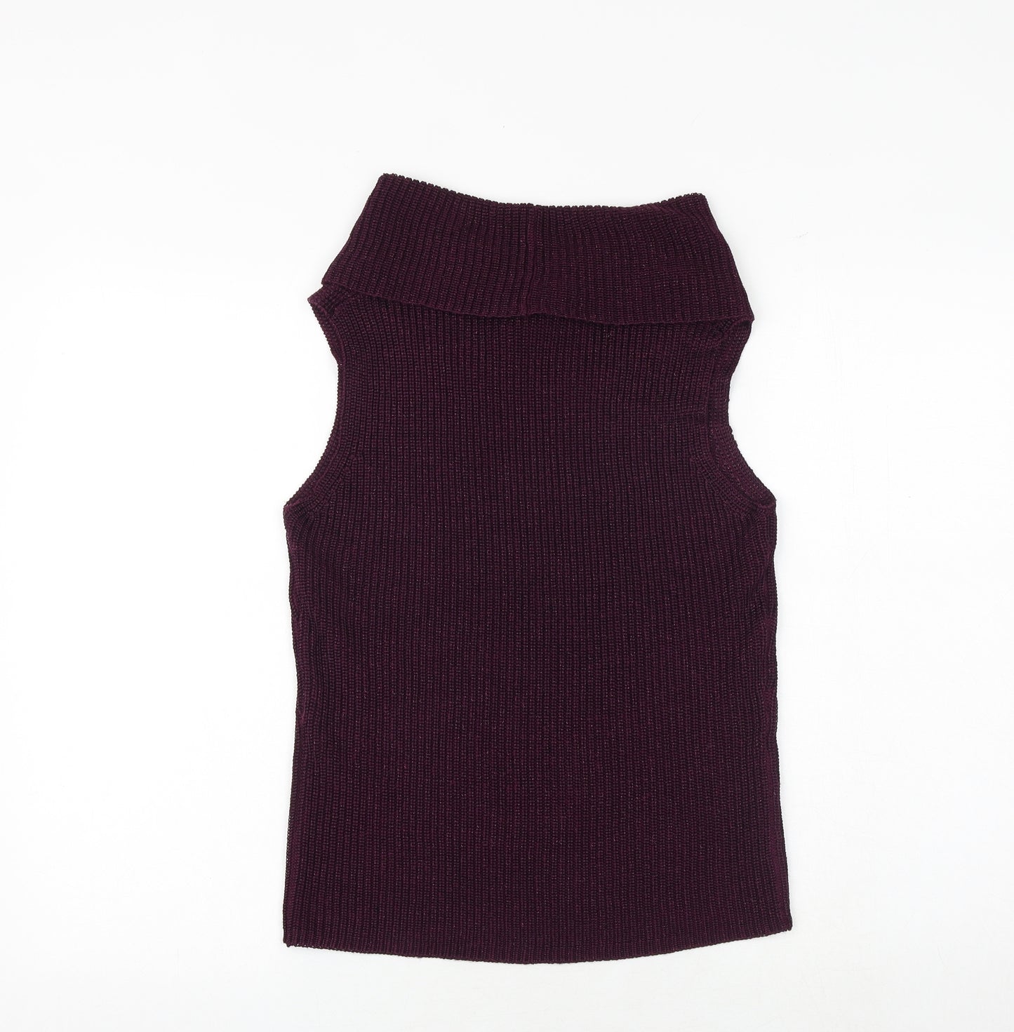 J. Taylor Womens Purple Roll Neck Viscose Pullover Jumper Size 14