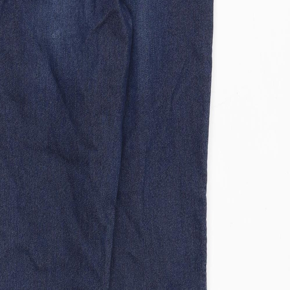 Marks and Spencer Womens Blue Cotton Skinny Jeans Size 10 Regular