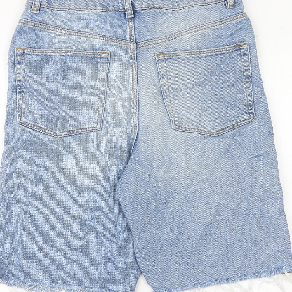 ASOS Mens Blue Cotton Bermuda Shorts Size 30 in Regular Zip