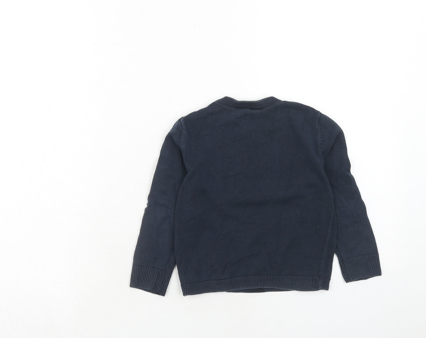 H&M Boys Blue Round Neck Cotton Pullover Jumper Size 2-3 Years Pullover - NASA