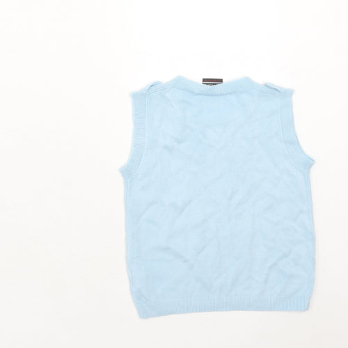 NEXT Boys Blue V-Neck Acrylic Vest Jumper Size 2 Years Pullover