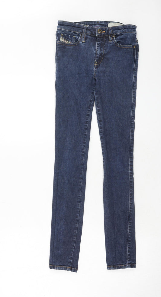 Diesel Womens Blue Cotton Skinny Jeans Size 26 in L30 in Regular Zip