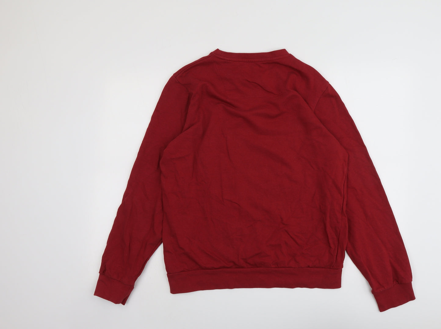 Threadbare Womens Red Cotton Pullover Sweatshirt Size L Pullover - All I want for Christmas is booze Unisex