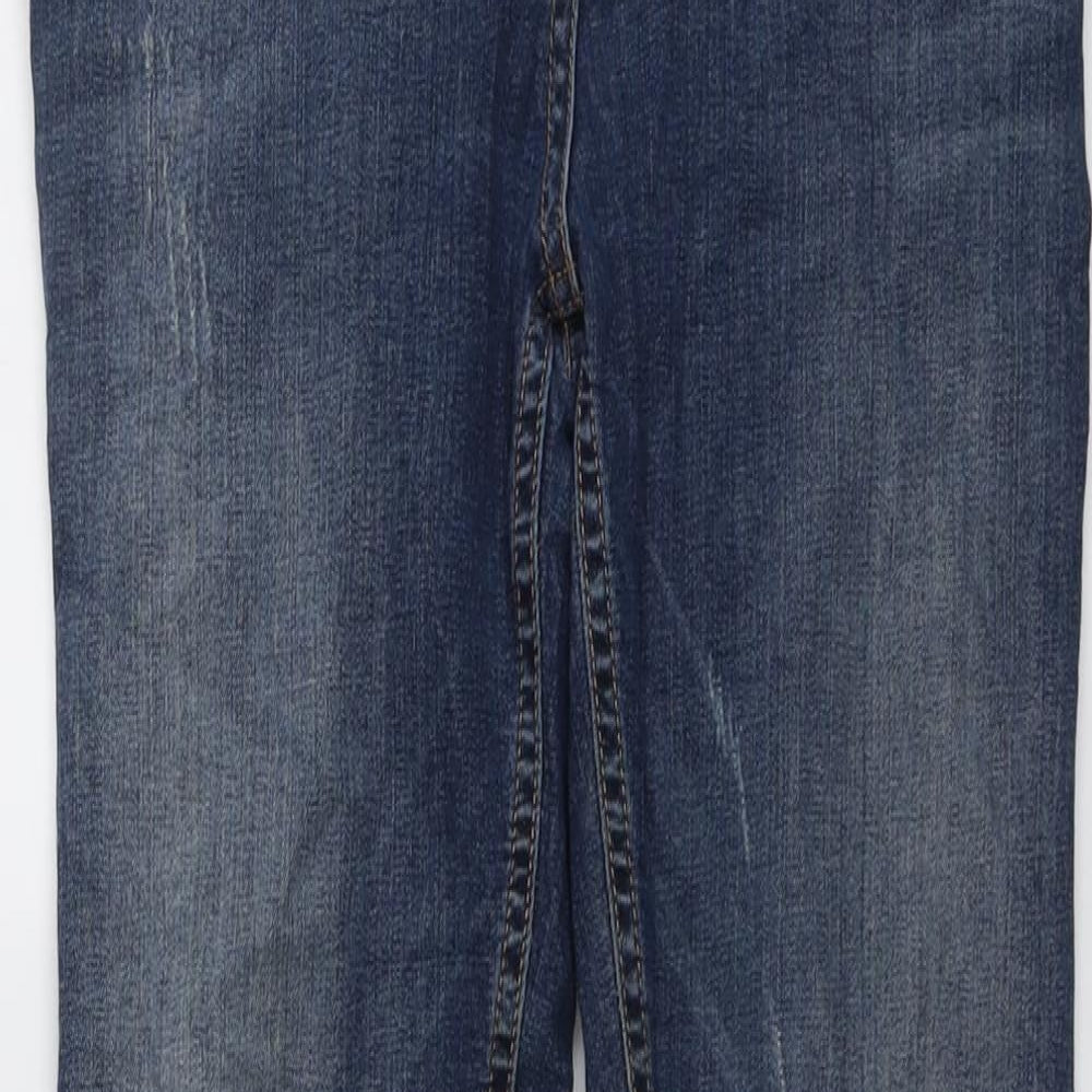 River Island Womens Blue Cotton Skinny Jeans Size 10 L30 in Regular Button