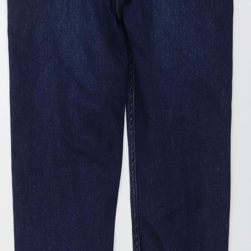 Zara Womens Blue Cotton Skinny Jeans Size 10 L27 in Regular Button