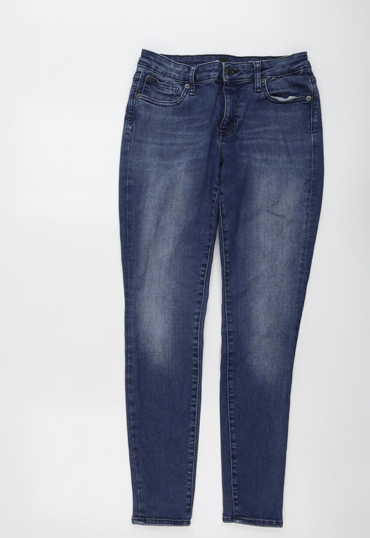 Gap Womens Blue Cotton Skinny Jeans Size 10 L28 in Regular Button