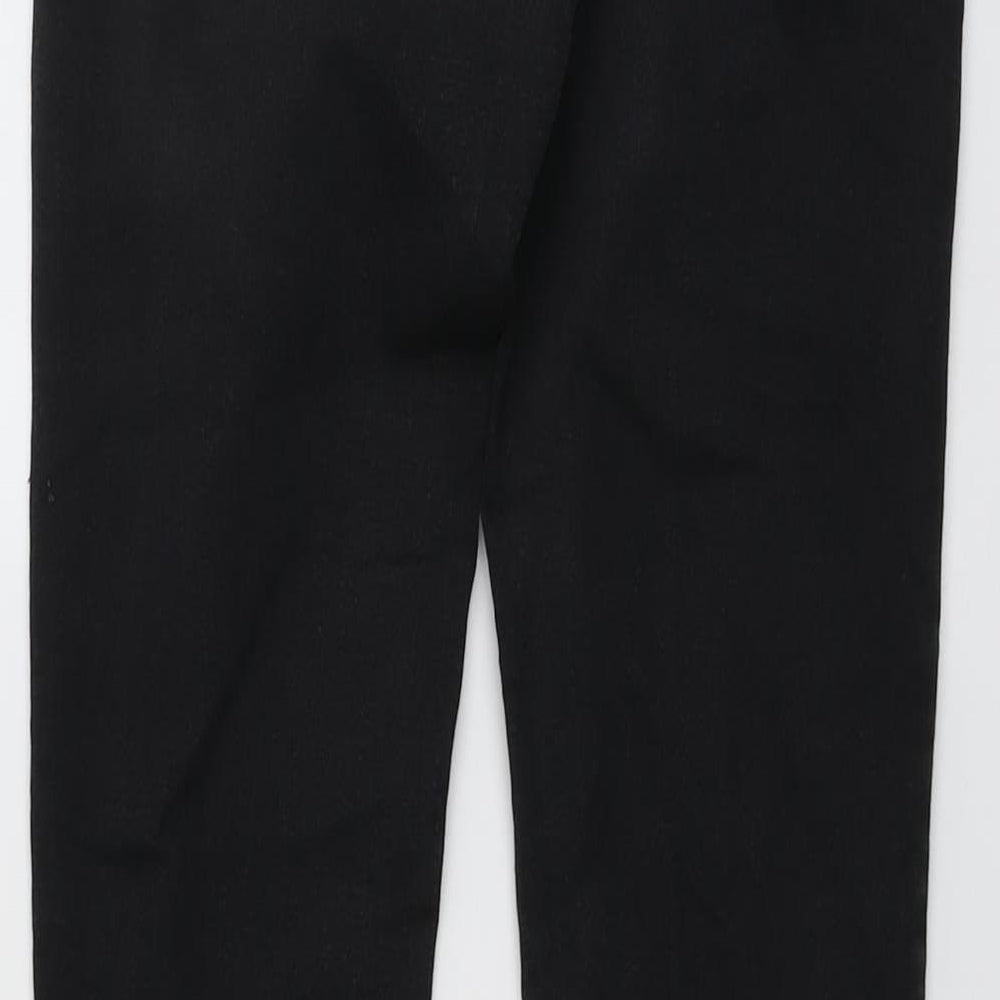 Miss Selfridge Womens Black Cotton Skinny Jeans Size 10 L29 in Regular Button