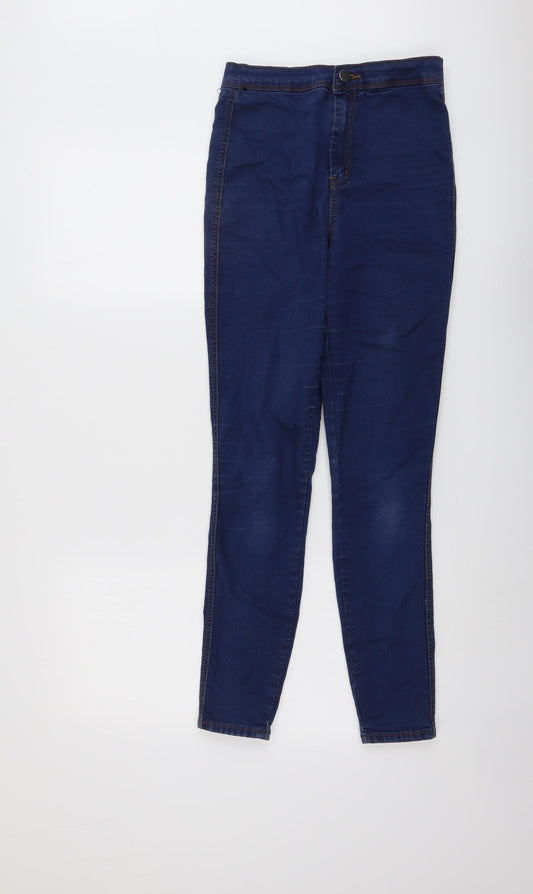ASOS Womens Blue Cotton Skinny Jeans Size 28 in L32 in Regular Button
