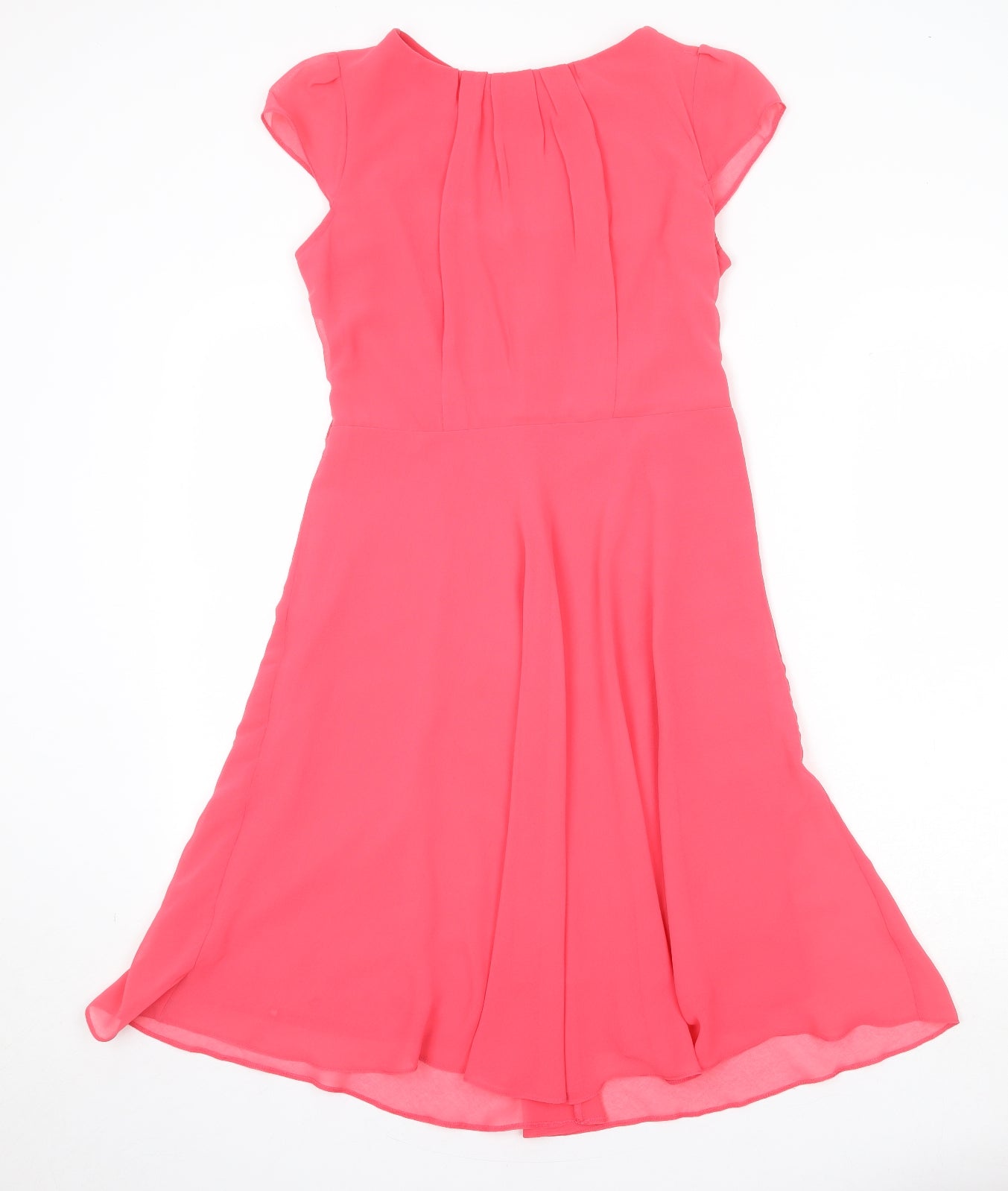 Billie & Blossom Womens Pink Polyester Sheath Size 10 Round Neck Zip