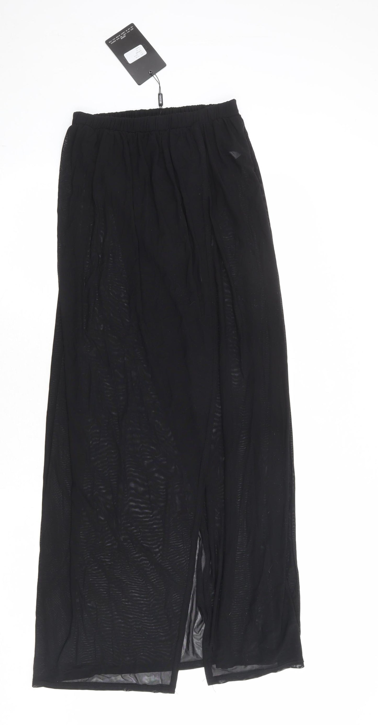 Missguided Womens Black Polyester A-Line Skirt Size 8