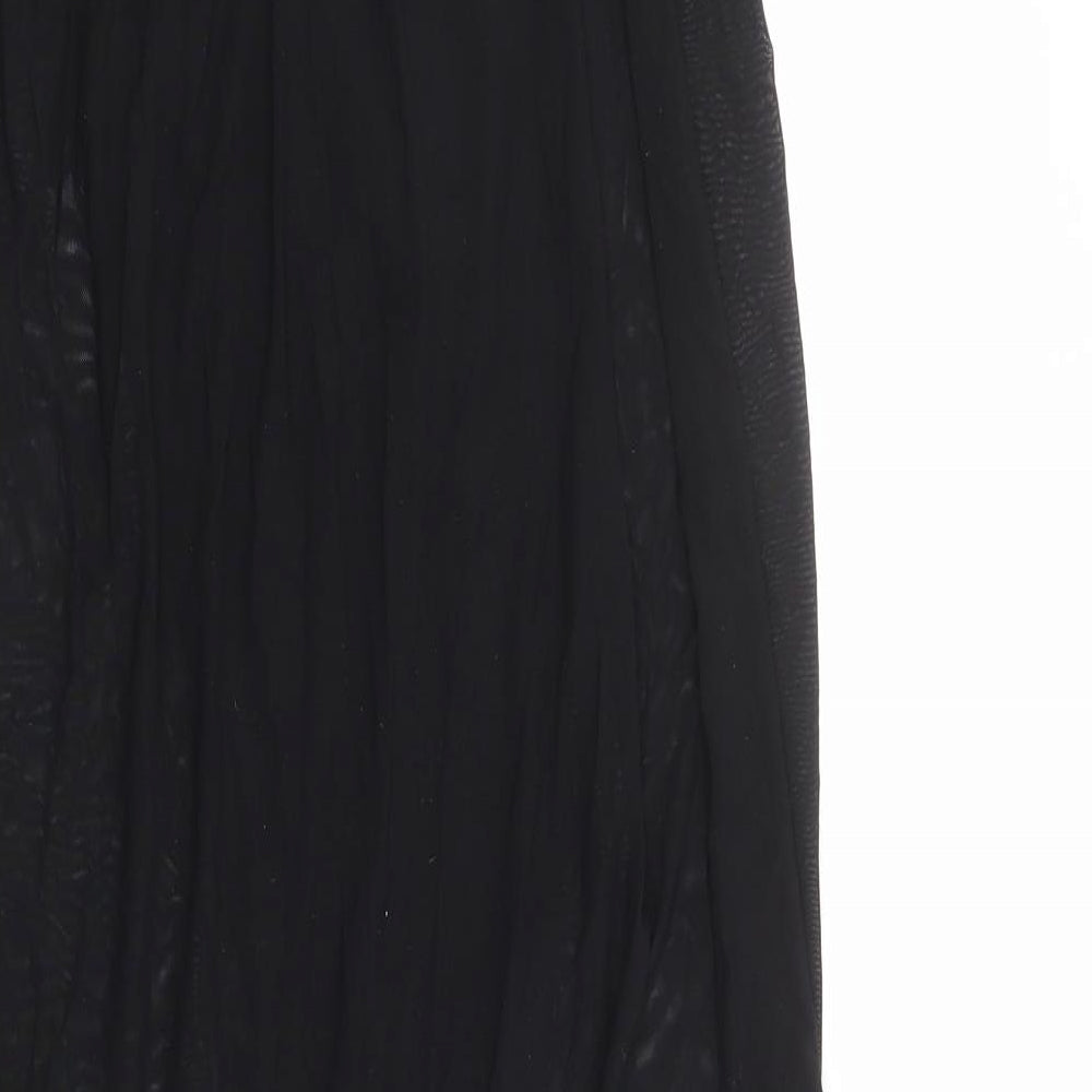 Missguided Womens Black Polyester A-Line Skirt Size 8