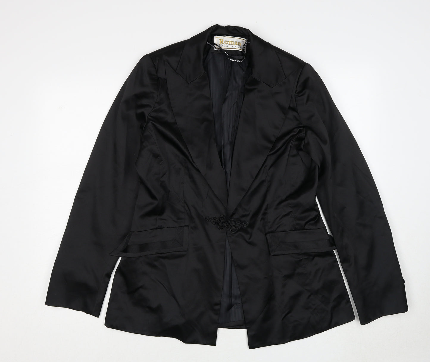 Roman Originals Womens Black Polyester Jacket Blazer Size 14