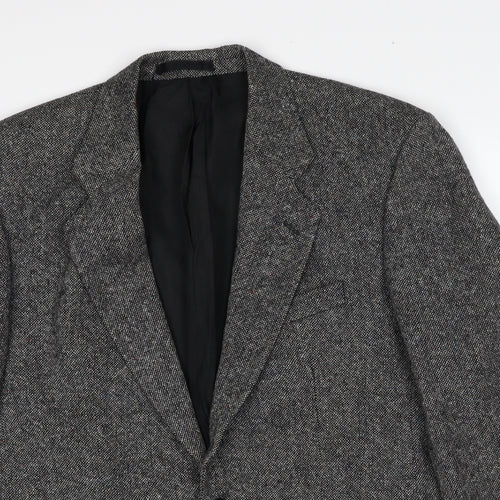 Marks and Spencer Mens Grey Wool Jacket Blazer Size 38 Regular