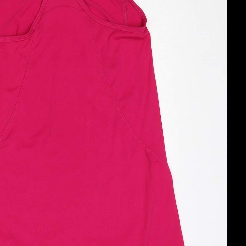 DECATHLON Womens Pink Polyester Camisole Tank Size 8 Round Neck Pullover - Body Energy