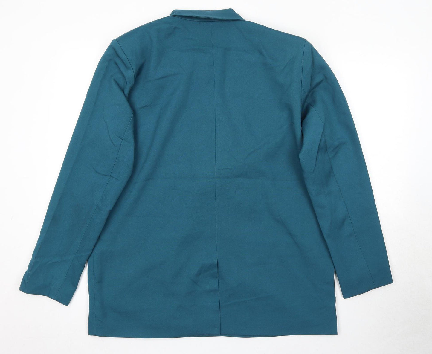 4th Reckless Womens Blue Polyester Jacket Blazer Size 12 - Shoulder Pads