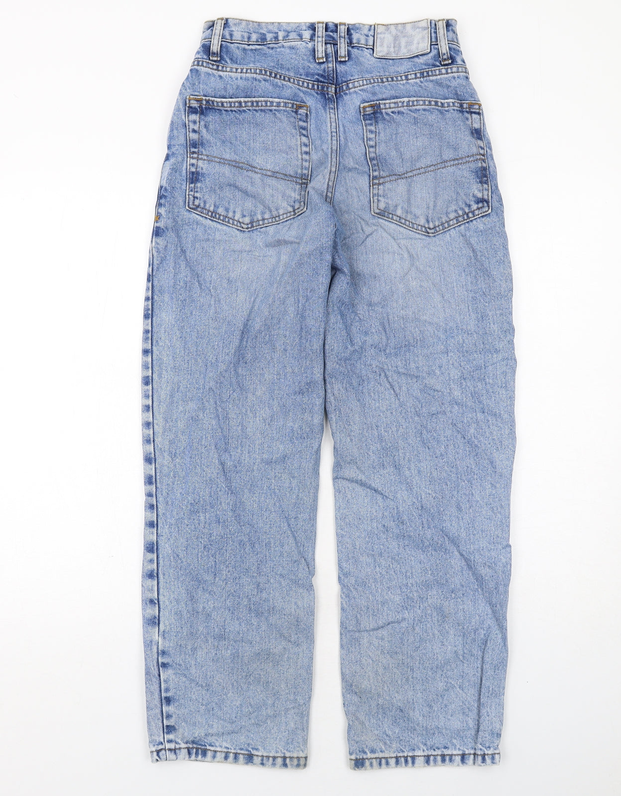 COLLUSION Womens Blue Cotton Boyfriend Jeans Size 6 L28 in Regular Zip