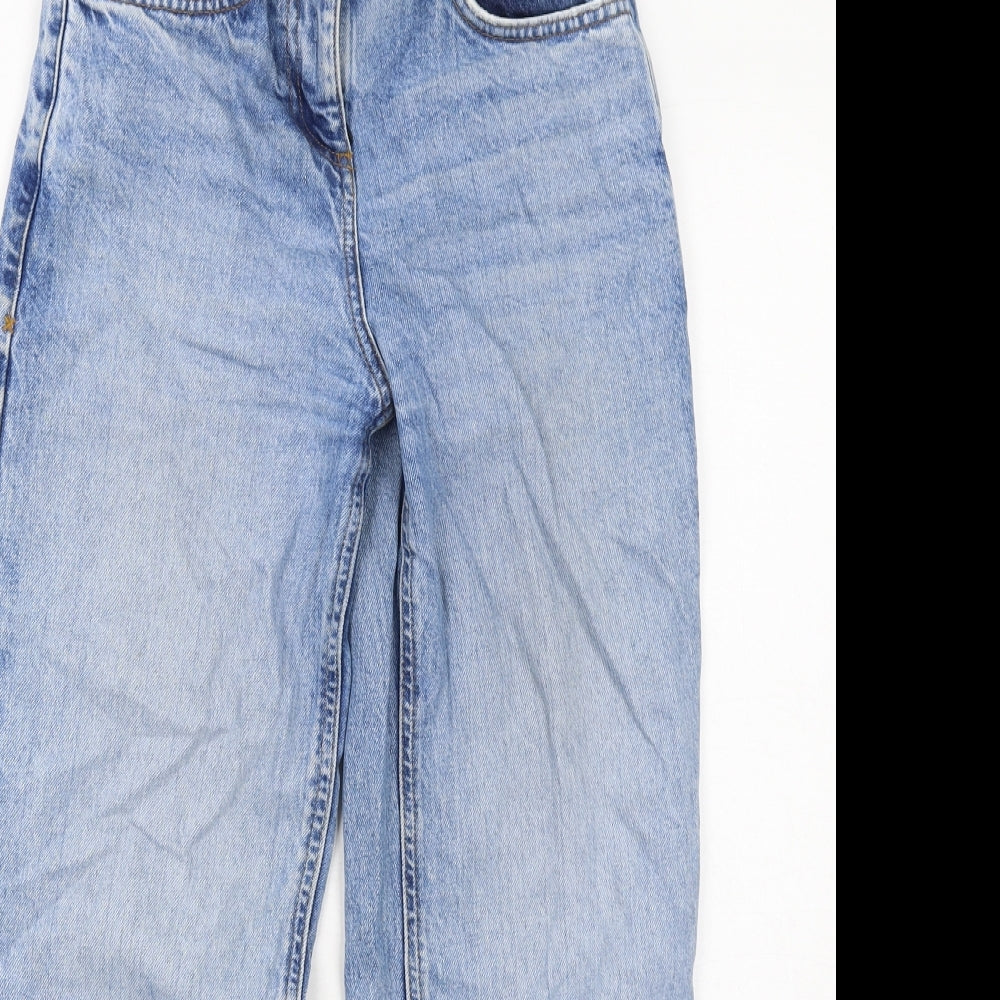 COLLUSION Womens Blue Cotton Boyfriend Jeans Size 6 L28 in Regular Zip