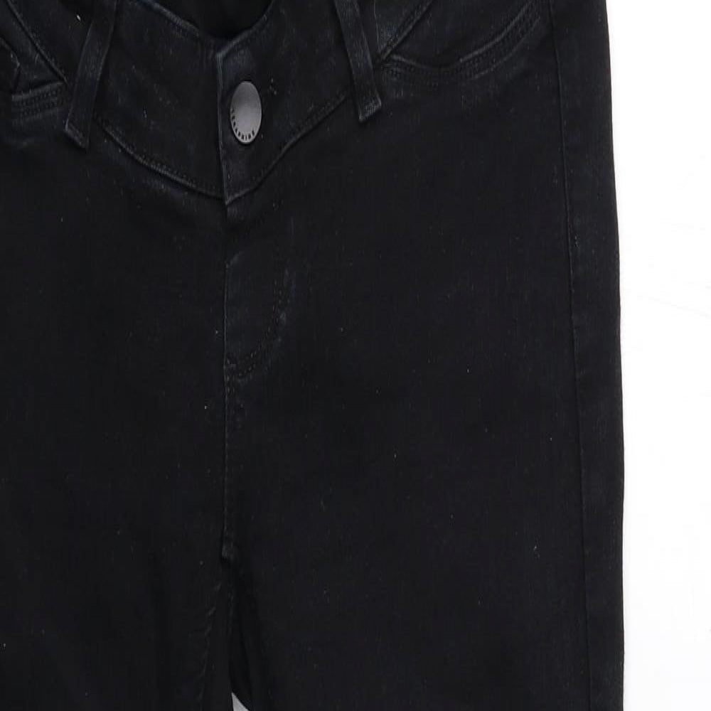 Seraphine Womens Black Cotton Skinny Jeans Size 10 Regular Button