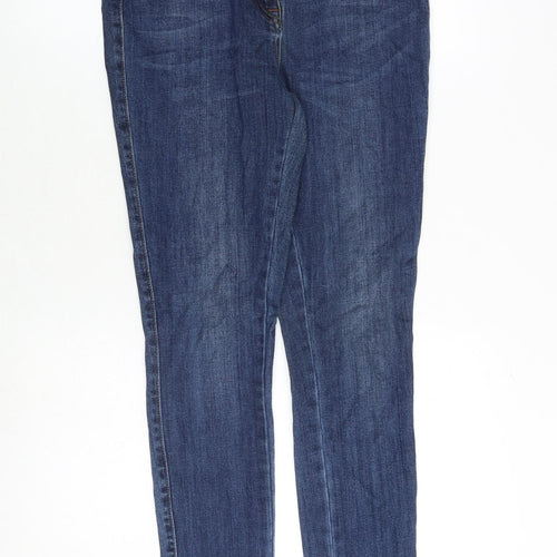 NEXT Womens Blue Cotton Skinny Jeans Size 12 Slim Zip