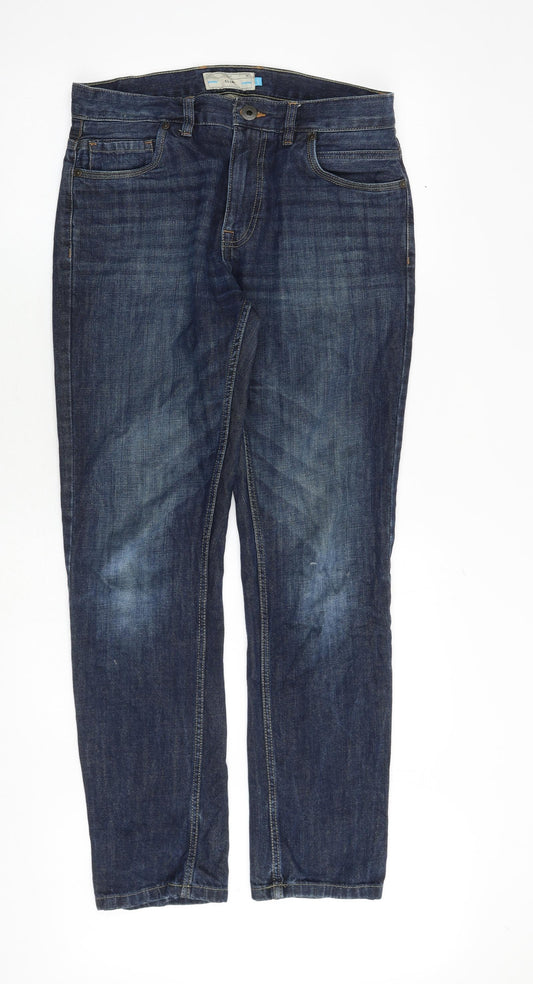 NEXT Mens Blue Cotton Skinny Jeans Size 32 in Slim Zip