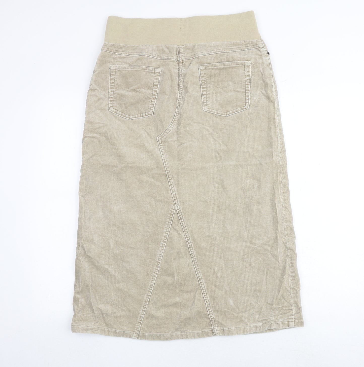 Blooming Marvellous Womens Beige Cotton A-Line Skirt Size 12