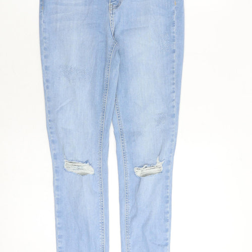 Nakd Womens Blue Cotton Skinny Jeans Size 8 Slim Zip