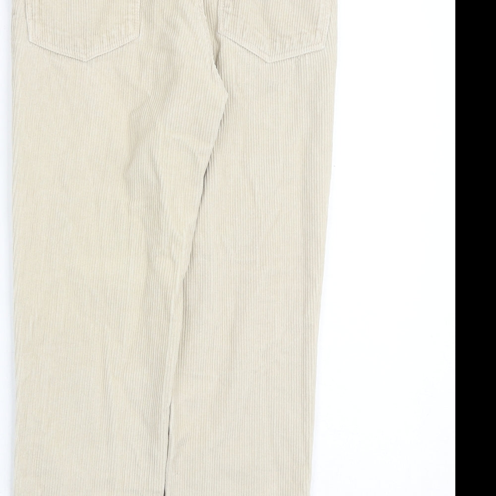 ASOS Mens Beige Cotton Trousers Size 30 in L32 in Regular Zip