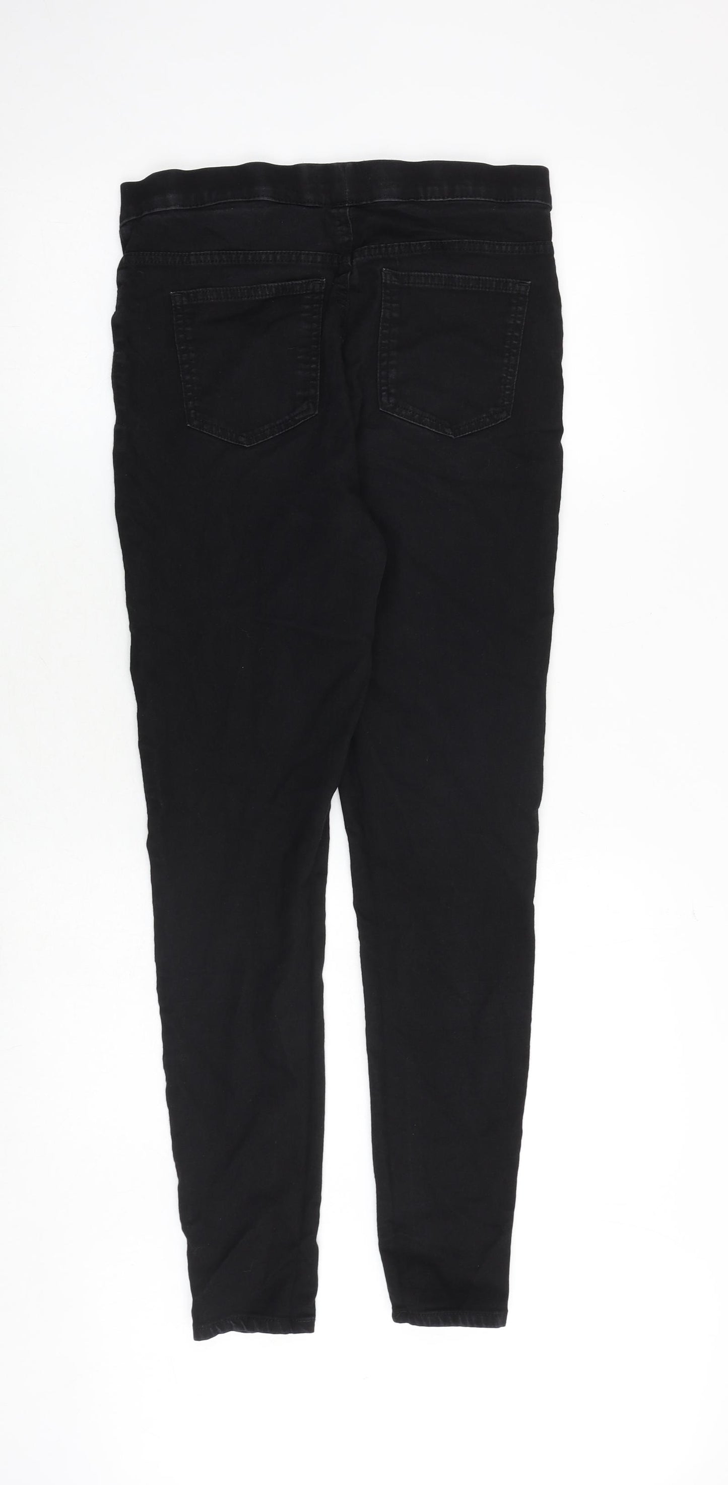Marks and Spencer Womens Black Cotton Jegging Jeans Size 12 Regular
