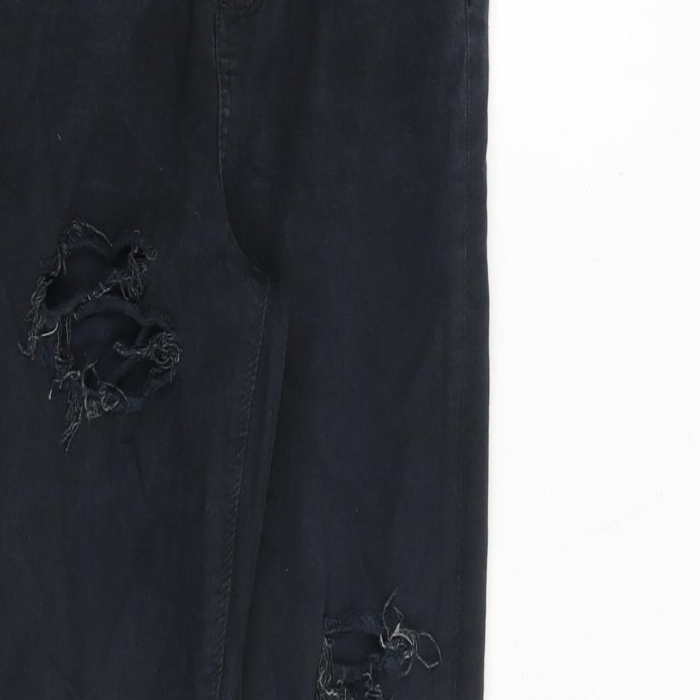 Miss Selfridge Womens Black Cotton Skinny Jeans Size 6 Slim Zip