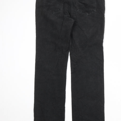 KEW Womens Black Cotton Straight Jeans Size 10 Regular Zip