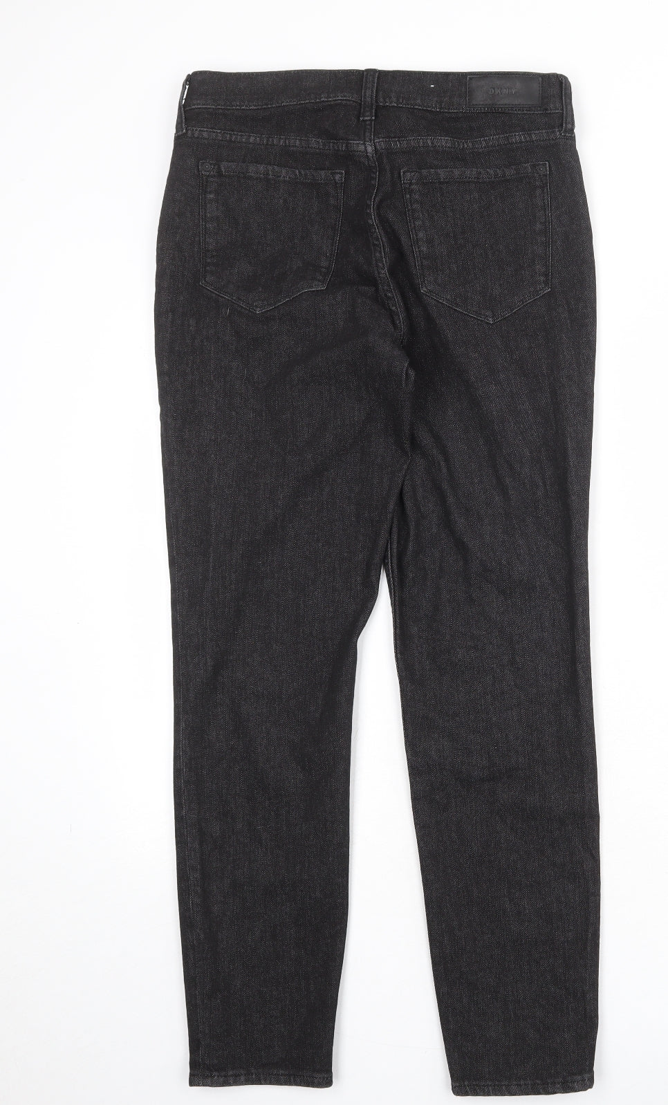 DKNY Womens Grey Cotton Tapered Jeans Size 10 Regular Zip