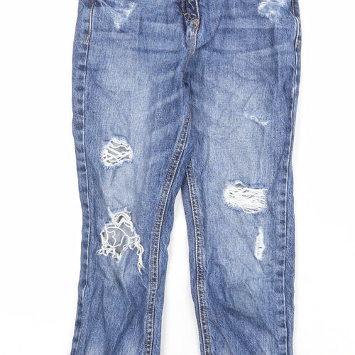 NEXT Boys Blue 100% Cotton Straight Jeans Size 8 Years Regular Zip